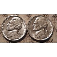 5 центов 1987 P D США МД Филадельфия+Denver XF