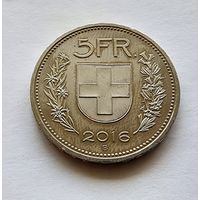 Швейцария 5 франков, 2016