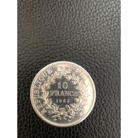10 Франков 5-ая республика Франция 1965г серебро Геркулес