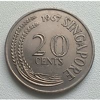 Сингапур 20 центов, 1967  5-12-27