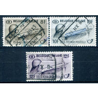 Бельгия - 1947г. - лучник, поезд, марки для посылок - 3 марки - полная серия, гашёные [Mi 21-23]. #2-Be-60-C-1