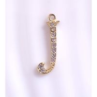 Лот С 1 РУБЛЯ! много лотов! Подвеска-кулон Буква латинская "J" с фианитами, серебро 925