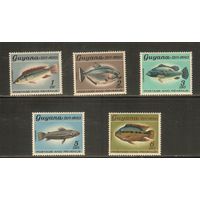 Гайана-1968(Мих.301-305) , *  , Морская  Фауна, Рыбы,