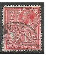 Мальта. Король Георг V. Герб. 1930г. Mi#155.