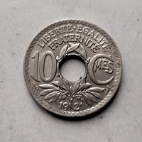 10 сантимов 1921 года Франция. Третья Республика. Достойный сохран!
