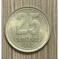 Монета Аргентины 25 Сентаво 1992г