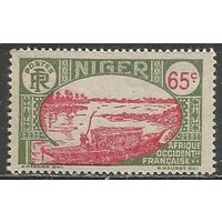 Французский Нигер. Лодка на реке Нигер. 1926г. Mi#43.