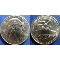 США. Квотер 2023 г. Выдающиеся женщины N10. Мария Толчиф. Минтмарка D.