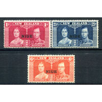 Британские колонии - Ниуэ - 1937г. - коронация короля Георга VI и королевы Елизаветы - 3 марки - полная серия, MNH [Mi 55-57]. #2-Bc-D-KS-6