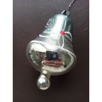 Ёлочная игрушка "КОЛОКОЛЬЧИК", стекло, подвес (СССР).