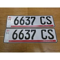 Номера автомобильные Грузии (транзит)