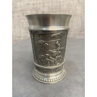 Оловянный стакан Сельский сюжет. SKS Германия. Высота 8.3 см. 100 мл