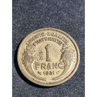 Франция 1 франк 1931