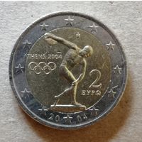 Греция 2 евро 2004 год, XXVIII летние Олимпийские Игры, Афины 2004, KM# 209