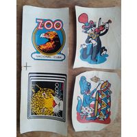 Переводные (сдвижные) картинки. Животные. 1985 г. Киев. 4 шт. Цена за 1.