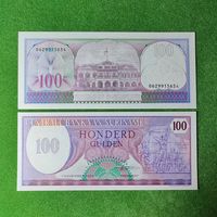 Суринам 100 гульденов 1985г. UNC.