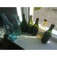 Старинные бутылки с клеймами. С рубля.
