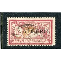 Французский Алжир. Аллегория. Надпечатка Алжир на 1фр
