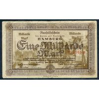 Германия 1 миллиард 1923 год, - Интересно отпечатался номер на обороте -