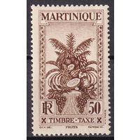53.FrK. Франция. Колонии. Мартиника. Доплатные марки. Фрукты. 1933 г. 50C.  Mi.#18.