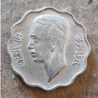 Ирак 4 филса 1938 г., отметка мд., "I" -- Бомбей /медно-никелевый сплав/ KM# 105a, ЧИТАЙТЕ ОПИСАНИЕ!