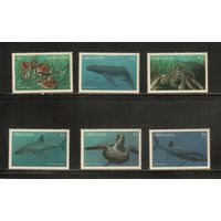 Гренада-1997(Мих.,3433-3438) , **  , Морская  Фауна, Киты, Акулы, Крабы
