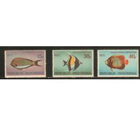 Индонезия-1971(Мих.698-700) , **  , Морская Фауна , Рыбы, (полная серия)