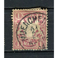 Королевство Бавария в составе Германской империи - 1870 - Герб - 1M - [Mi.53] - 1 марка. Гашеная.  (Лот 15HF)-T41P9