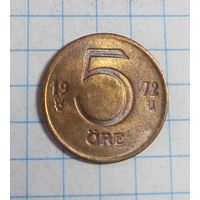 5 эре 1972 Швеция