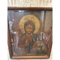 Икона Иисус в киоте 19 век