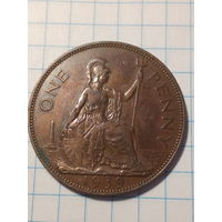 1 пенни Великобритания 1939 год.