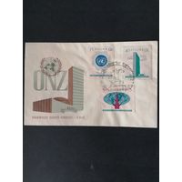 Польша 1957 КПД с полной серией марок "Организация Объединенных Наций" (спецгашение) Mi.998В-1000В каталог 15.00 евро