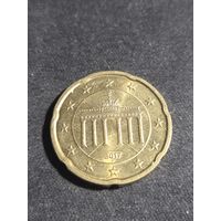 Германия 20 евроцентов 2017 F