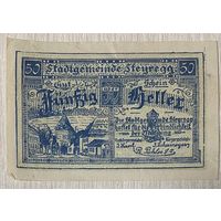 Нотгельд Австрия Штайрегг, 50 геллеров 1920 год.