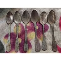 Ложки чайные старинные 2 клейма братьев Хеннеберг