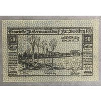 Нотгельд Австрия Бидермансдорф, 50 геллеров 1920 год.
