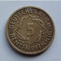 Германия 5 рентенпфеннигов, 1924 J