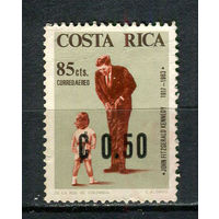Коста-Рика - 1966 - Кеннеди с надпечаткой 0,50Col на 85С - [Mi.697] - 1 марка. Гашеная.  (Лот 22HF)-T41P10