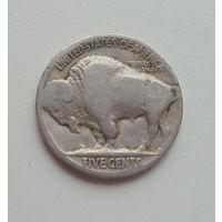 США 5 центов 1913-1938 год бизон индеец
