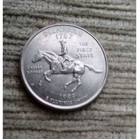 Werty71 США 1 квотер 25 центов 1999 D Делавэр Конь Лошадь