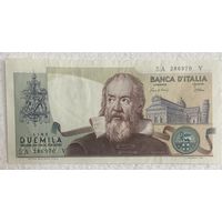 Банкнота 2000 лир 1973-1983 год Италия