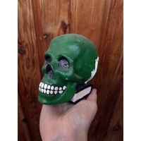 Лот С 1 РУБЛЯ! много лотов! Копилка черепок зеленый