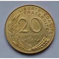 Франция, 20 сантимов 1981 г.