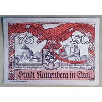 Германия, нотгельды, 75 пфеннигов, геллеров 1920 год, Раттенберг (RATTENBERG IN TIROL), вар. 1