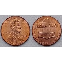1 цент XF США 2015 г D UNC