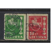Литва Респ 1937-39 Герб Стандарт #413,415