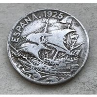 Испания периода правления Альфонсо XIII 25 сентимо 1925 Кораблик