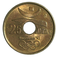 Испания 25 песет, 1990 - Барселона'92