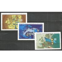 ГДР. 100 лет метеослужбе. 1972г. Mi#Бл34,35,36.