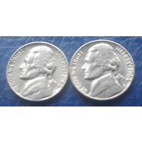 5 центов  1964 Р & D США Джеферсон 2 монеты